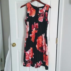 Pink and Black Fit n Flare Dress w/ POCKETS!
